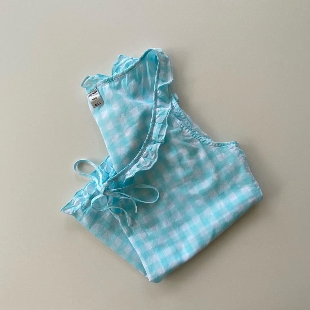 Old Navy Sleeveless Cotton Top, Plaid-Gingham Cotton Top, Size M - Picture 5 of 5